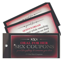 Oral Sex For Her Coupons 15pk Oral Sex For Her Coupons 15pk